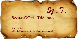 Szatmári Tünde névjegykártya